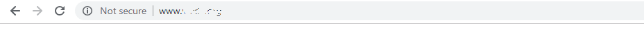 "Not Secure" in Chrome address bar